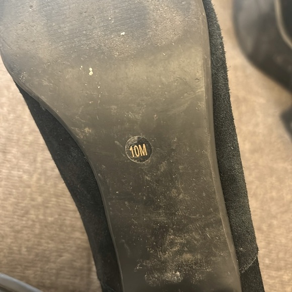 Steve Madden Black Suede Ankle Boot Chunky Heel Size 10 - Picture 11 of 12